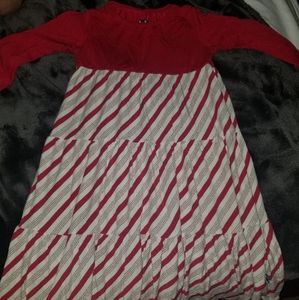 Kickee pants Christmas striped swing dress 3t